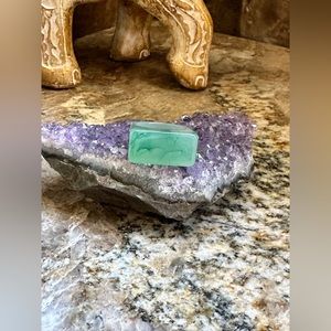 Green Swirl Acrylic Ring